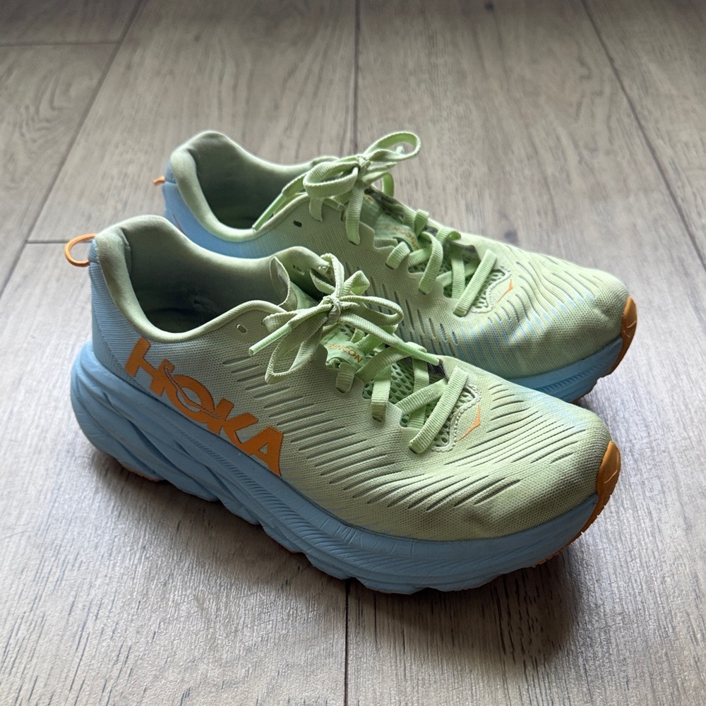 HOKA One Rincon 3 Women’s Running Shoes Light Green Women’s 6B No Insoles